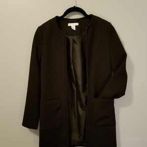 Black minimalist trench coat